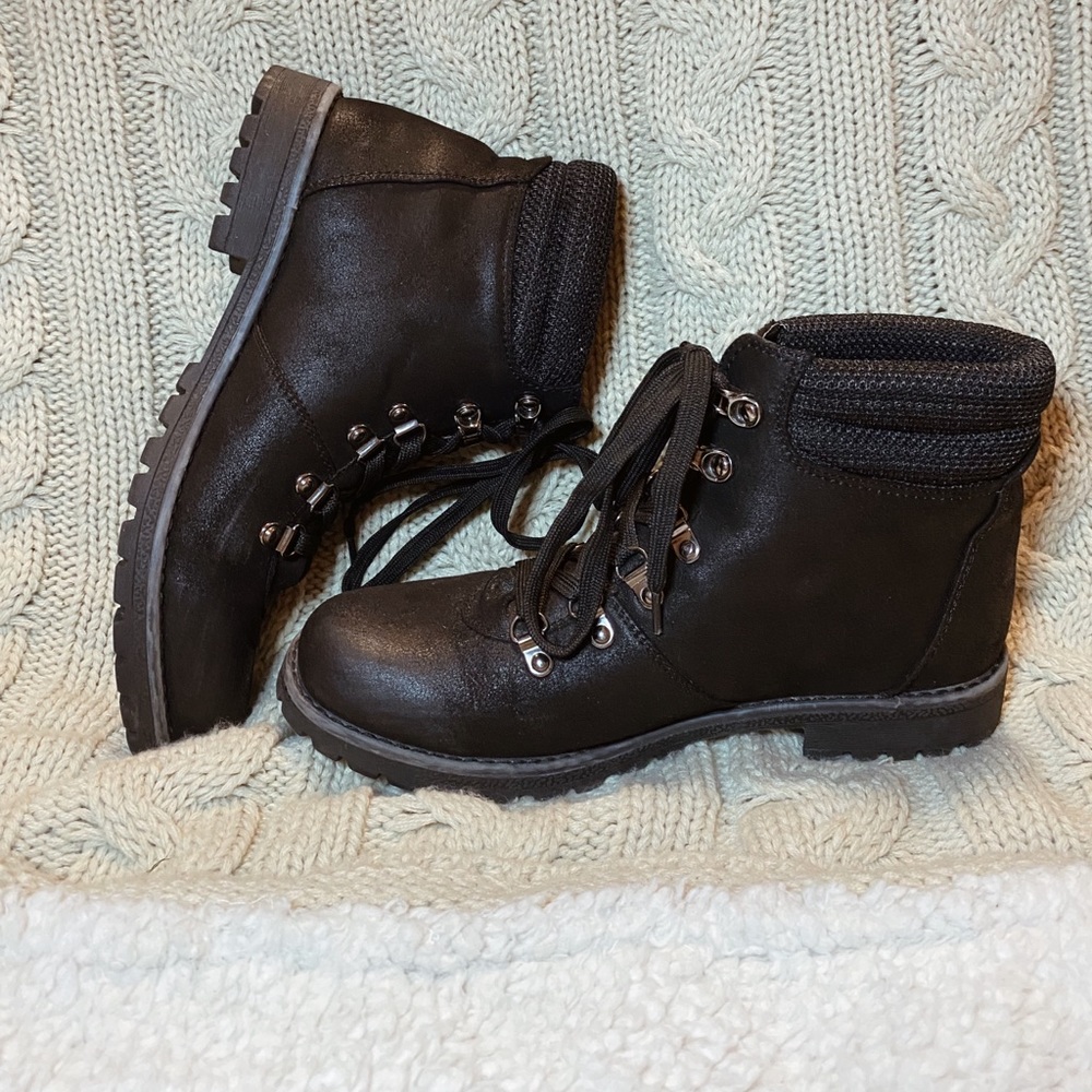 Black combat boots, Women’s size 8 1/2